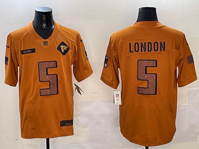 Men Atlanta Falcons #5 London Orange 2024 Nike Limited NFL Jersey style 0108->atlanta falcons->NFL Jersey